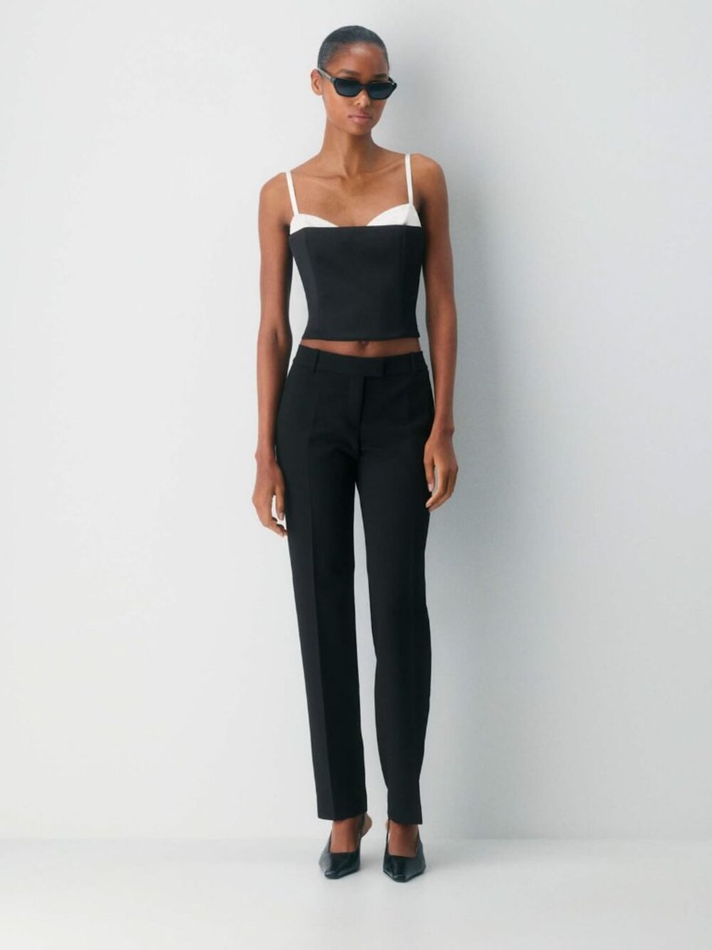 Aritzia Ten Hypnotize Black Satin Bustier (NWT)